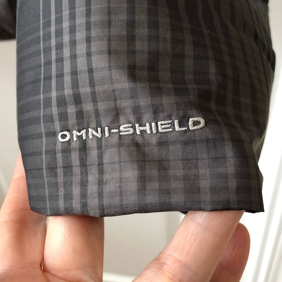 ⭐️ Woman’s Gray Plaid Columbia Omni Shield Down Puffer Coat Jacket Size MEDIUM - Picture 11 of 16